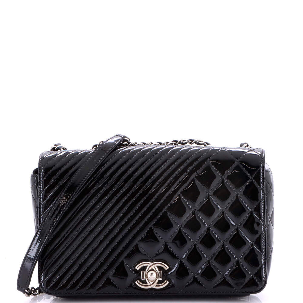 Chanel Medium Coco Boy Flap Bag Quilted Patent